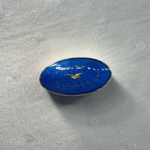 French Guilloche Enamel Sterling Silver Box